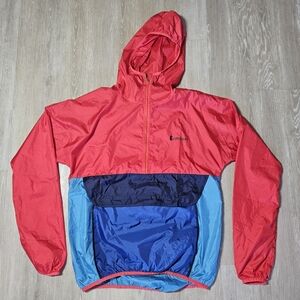 Cotopaxi Teca Windbreaker Half Zip Jacket Red Blue Men's M / Women's L